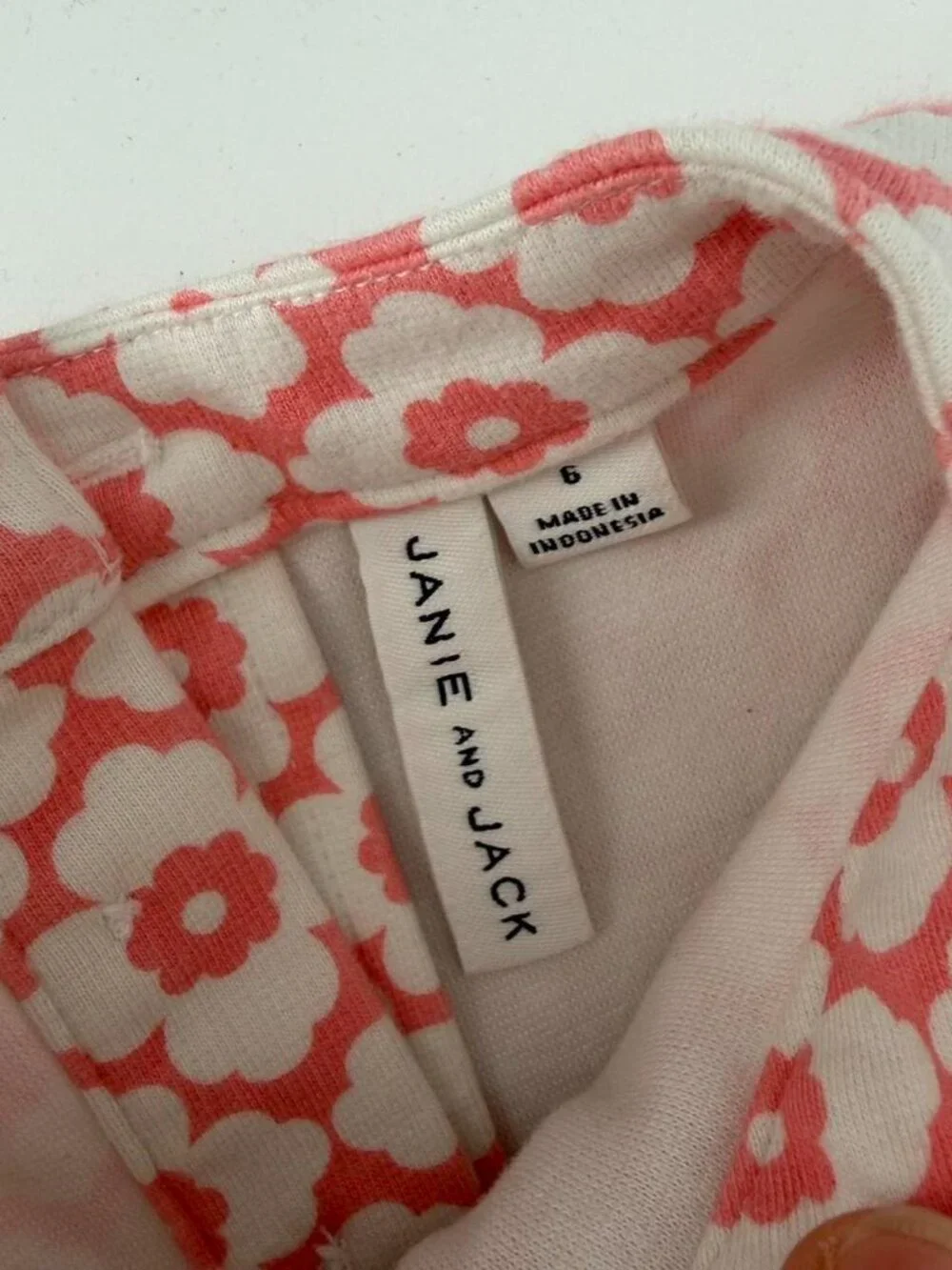 Janie and Jack pink floral dress with lace up front. Size: 6 years - Picture 2 of 4